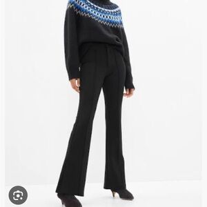 GAP High Rise Ponte Split Flare Pants